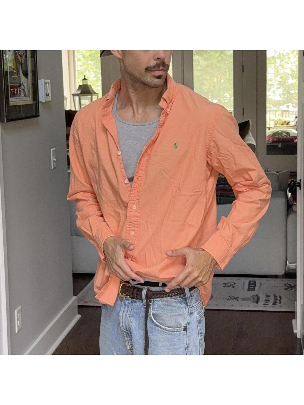 🍑 Polo Ralph Lauren Custom Fit Oxford Button Down